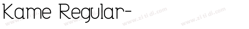 Kame Regular字体转换